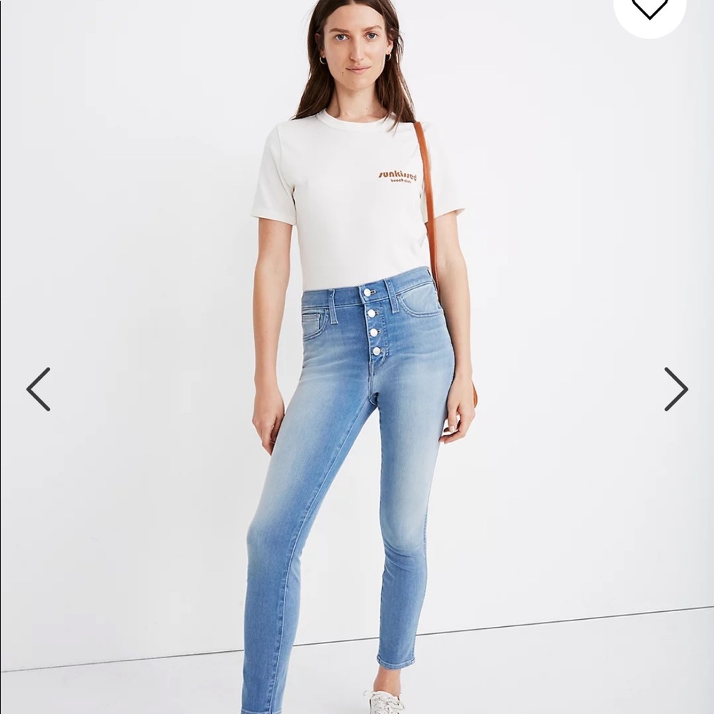 Madewell NWOT Roadtripper Jeggings in Berrington Wash: Button-Front Edit…